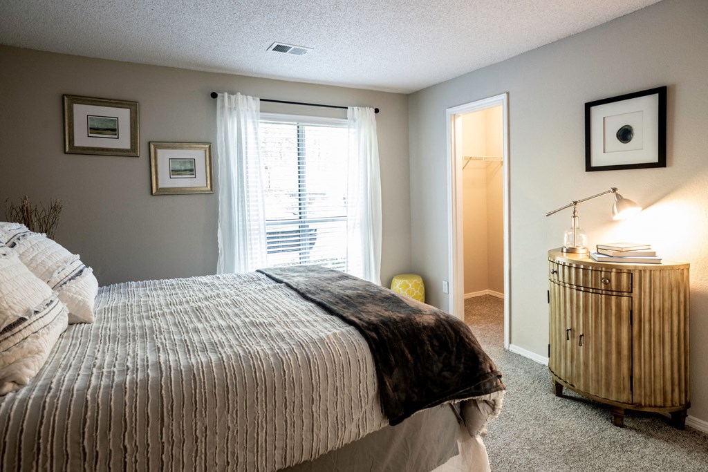 Main Bedroom with Large Window at Grove Point, Norcross