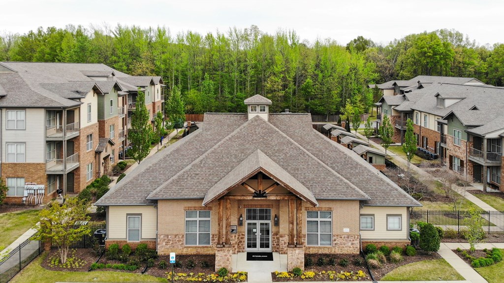 Aerial View of Clubhouse located at Hall Creek Apts in Arlington, TN 38002