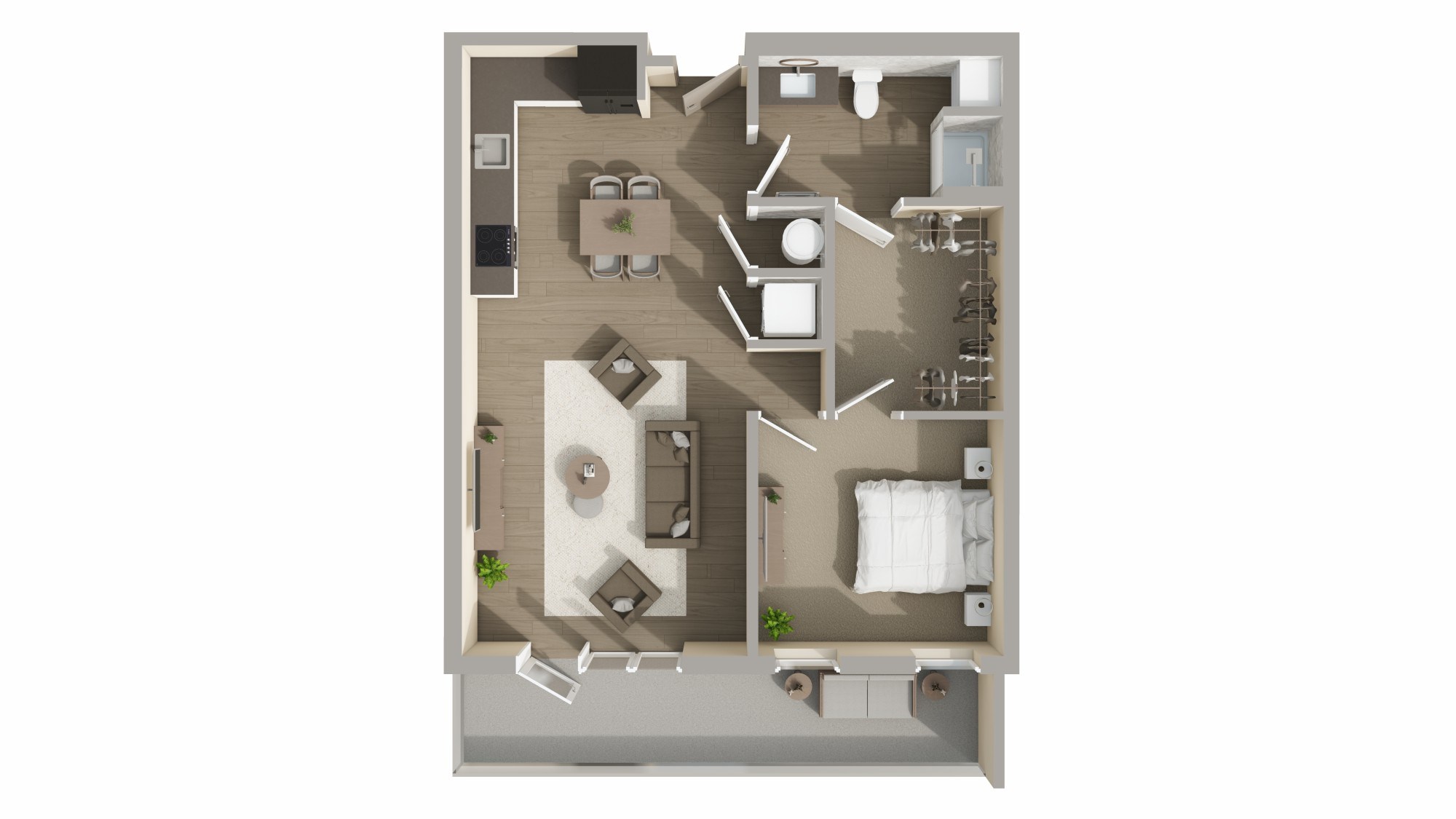 A12 Floor Plan at Conwood Flats Apartments, Tennessee, 38107