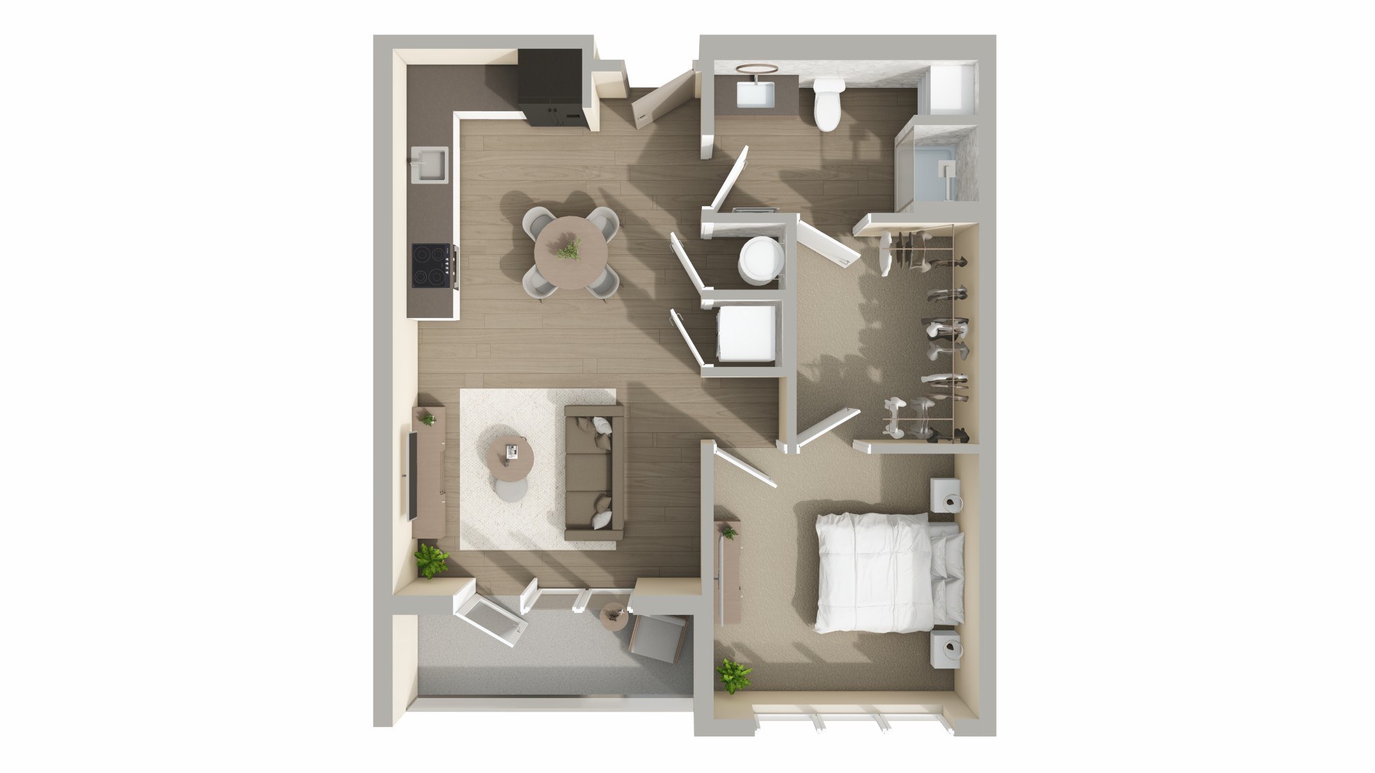 A1 Floor Plan at Conwood Flats Apartments, Tennessee