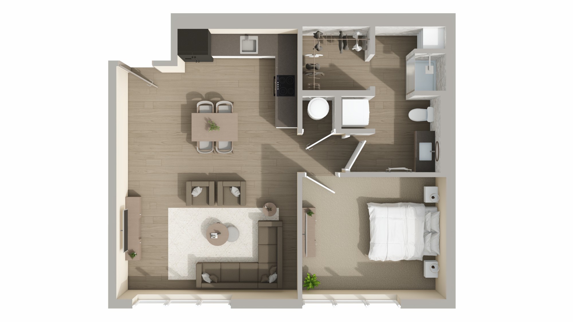 A22 Floor Plan at Conwood Flats Apartments, Memphis, 38107