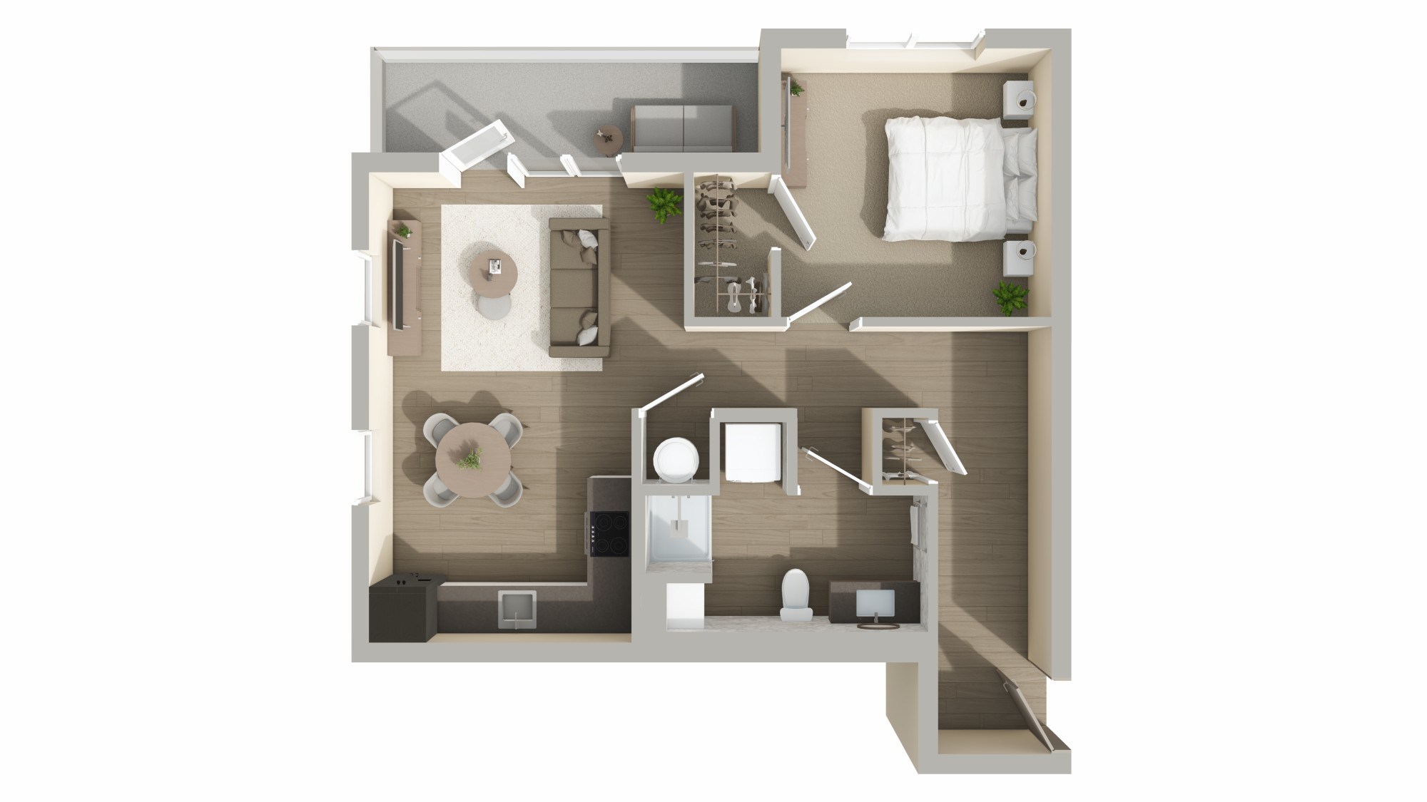 A3 Floor Plan at Conwood Flats Apartments, Memphis, 38107