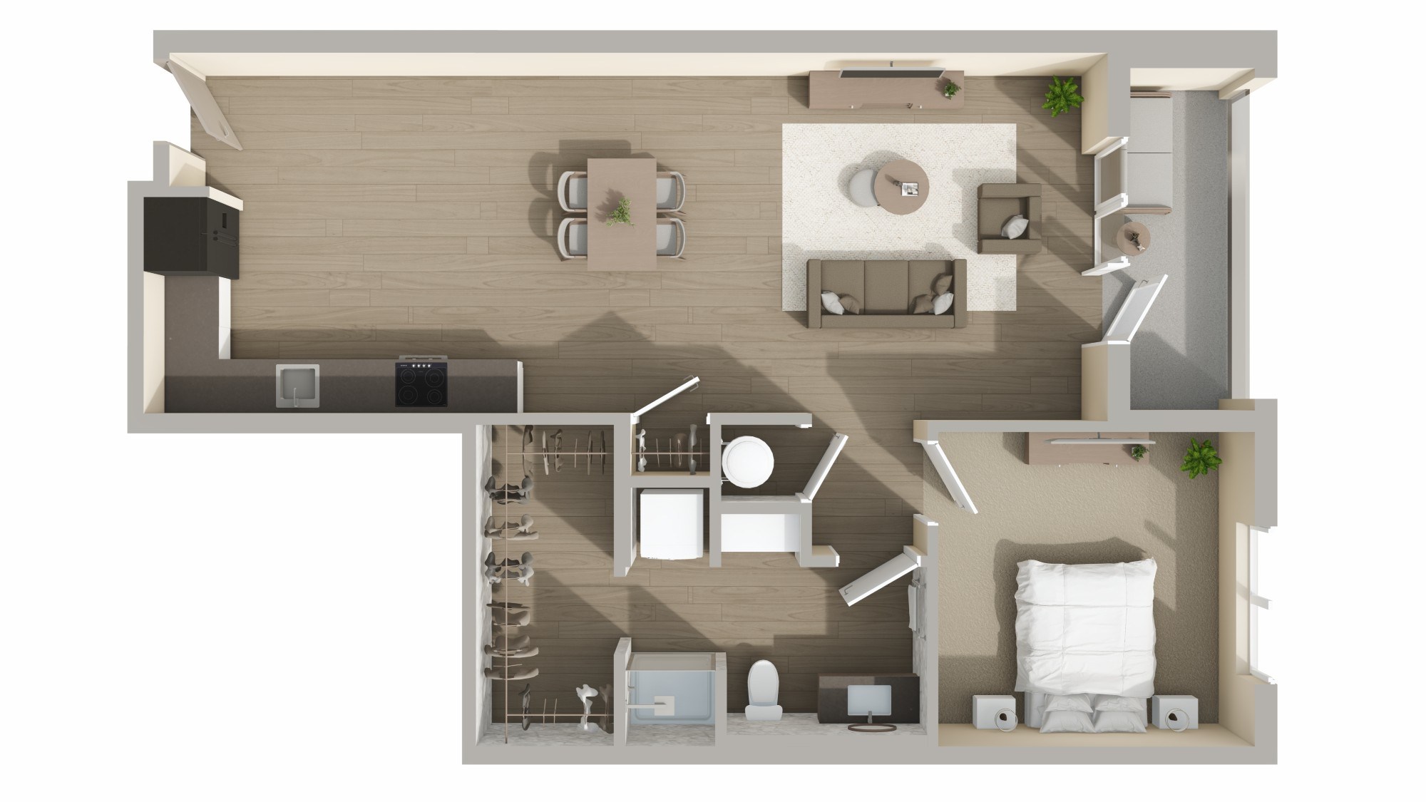 A4 Floor Plan at Conwood Flats Apartments, Tennessee, 38107