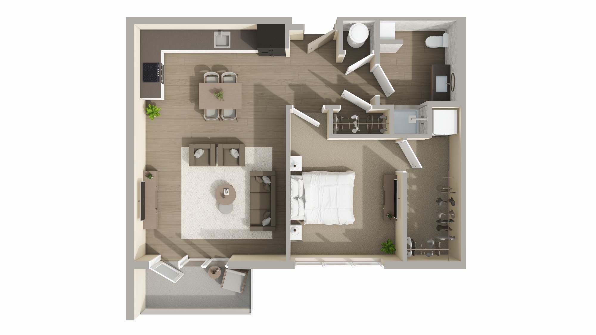 A5 Floor Plan at Conwood Flats Apartments, Memphis, TN