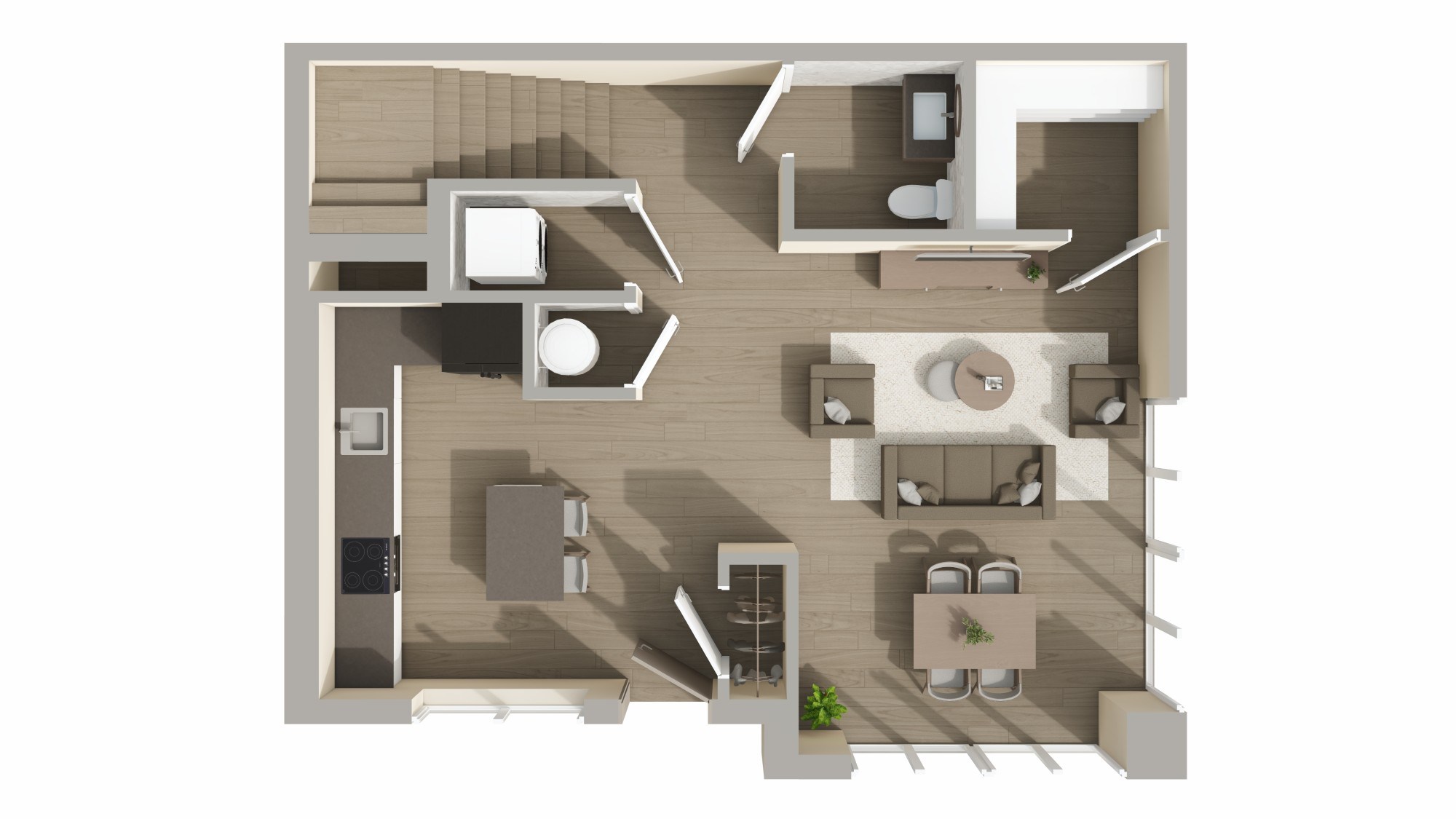 B1 Floor Plan at Conwood Flats Apartments, Tennessee