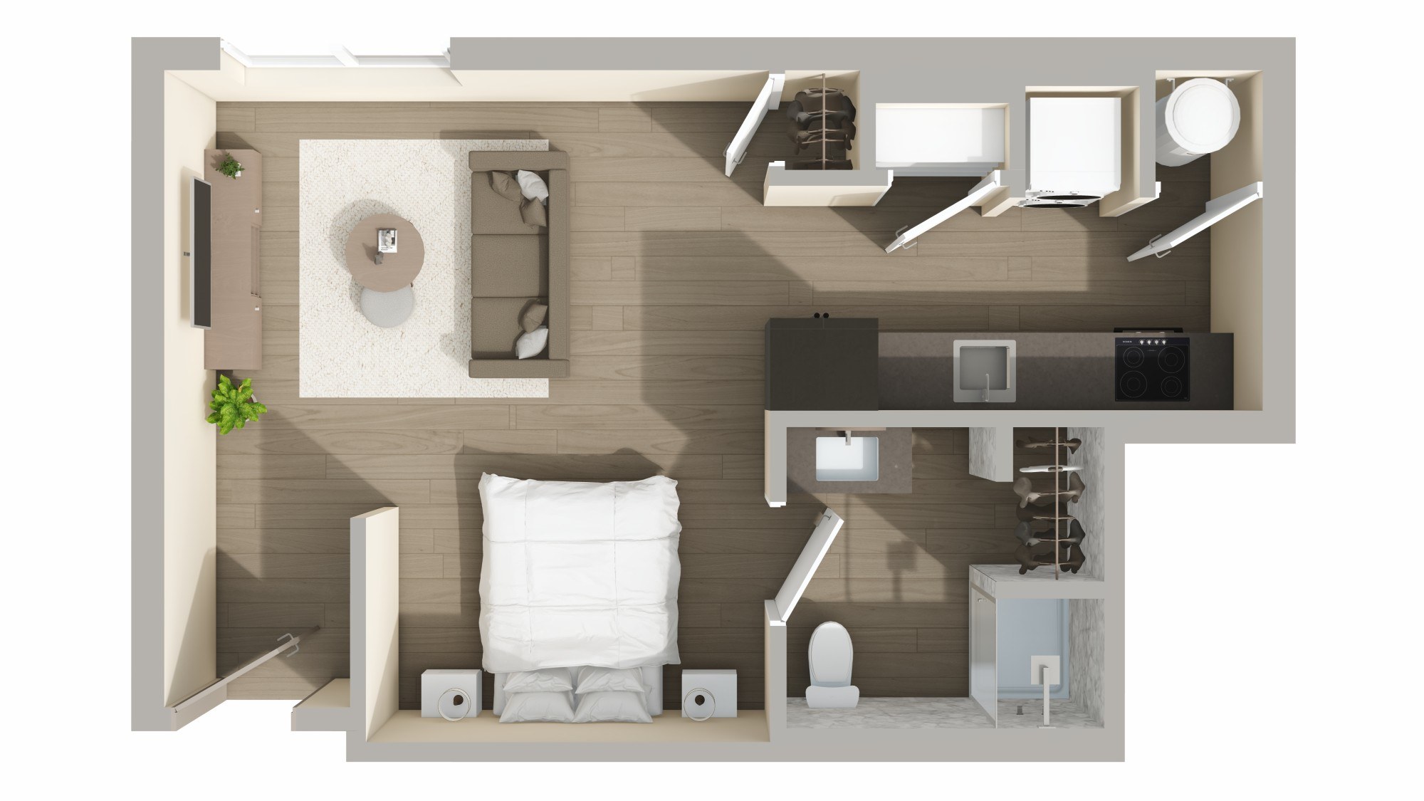 S5 Floor Plan at Conwood Flats Apartments, Memphis