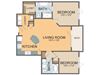 Parkside C Floor Plan Parkside C Floor Plan at The Residences at Park Place, Leawood, KS, 66211