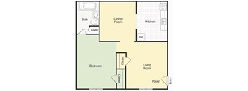 Kiwi 1Bed 1 Bath at Kiwi Goji Apartments, TN, 38111
