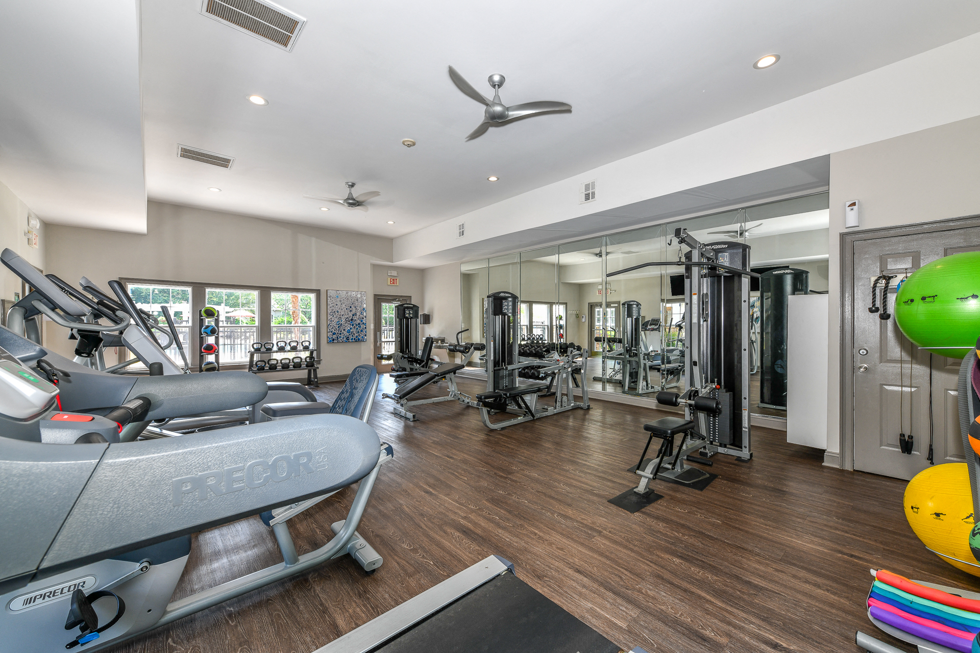 Fitness center equipment at Lake Cameron, Apex, NC