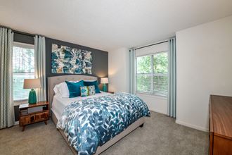 Model bedroom at Lakeside at Arbor Place, Douglasville, 30135