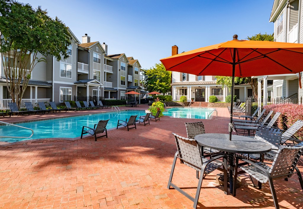 Pool Furniture with Pool View at Legacy Farm located in Collierville, TN 38017