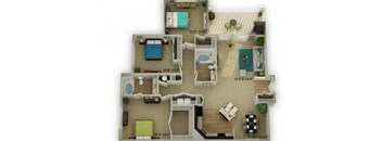 3 bed 2 bath The Legend Floor Plan at Legends at Chatham, Georgia