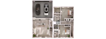  B5 (Ground Floor) Floor Plan at Livano Pflugerville, Texas, 78660