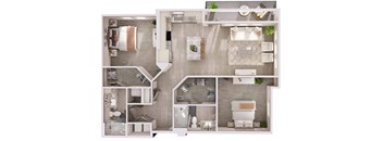 B2 Floor Plan at Livano Pflugerville, Pflugerville, Texas