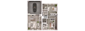 B5.1 Floor Plan at Livano Pflugerville, Pflugerville, TX, 78660