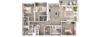 C1 Floor Plan at Livano Pflugerville, Pflugerville, TX