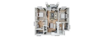 a 3 bedroom floor plan of a 2100 sq ft house