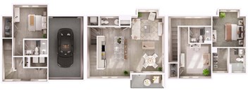B6 (Ground Floor) Floor Plan at Livano Pflugerville, Pflugerville, Texas