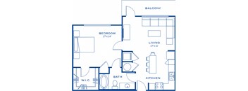 A3 1 bedroom 1 bathroom Floor Plan at Maitland City Centre, Maitland