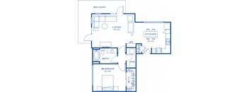 A6 1 bedroom floorplan  at Maitland City Centre, Florida, 32751