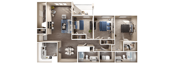 3 Bed 2 Bath Floorplan B at Manchester at Mansell, Roswell, GA