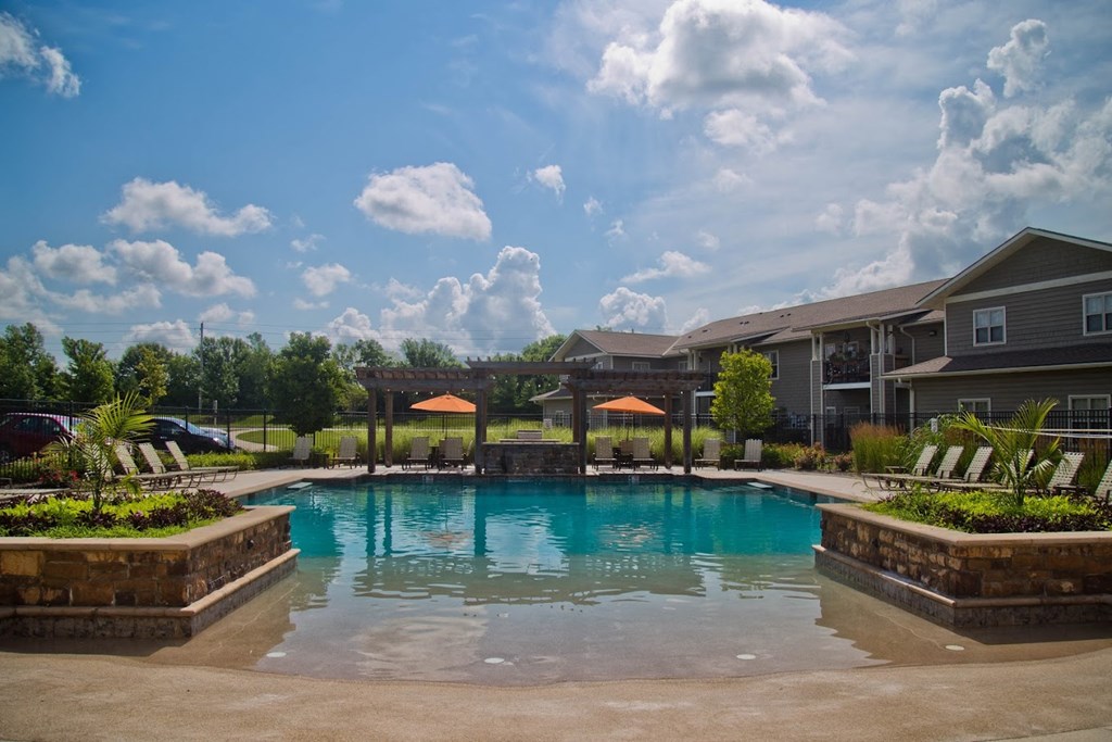 Blue Cool Swimming Pool at The Manor Homes of Eagle Glen, Raymore, Missouri