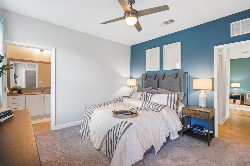 Bedroom Furnished at Mason Stuart, Stuart, FL, 34997