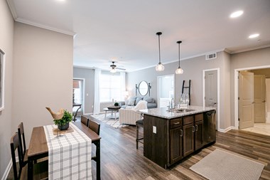 Kitchen overlooking kitchen and dining room at Meridian Park Apartments, Collierville, Tennessee - Photo Gallery 5
