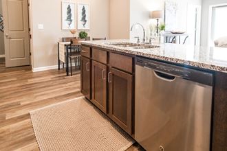 Kitchen bar with a sink and a dishwasher at Meridian Park in Collierville, TN 38017 - Photo Gallery 3