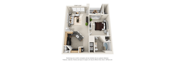 1 bed 1 bath A at Henley at Mirror Lake Apartments, Georgia, 30180