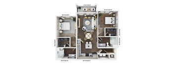 a floor plan of a 2100 sq ft apartment