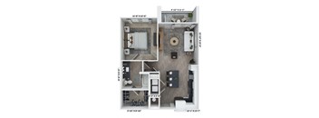 A1 Floor Plan at Livano Norfolk, Norfolk, 23502