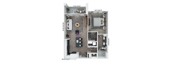 A3 Floor Plan at Livano Norfolk, Norfolk, Virginia
