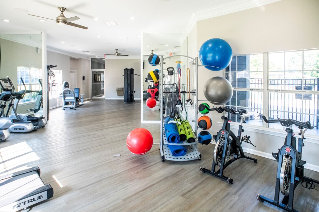 Fitness Equipment at One Rocky Ridge Apartment, Georgia