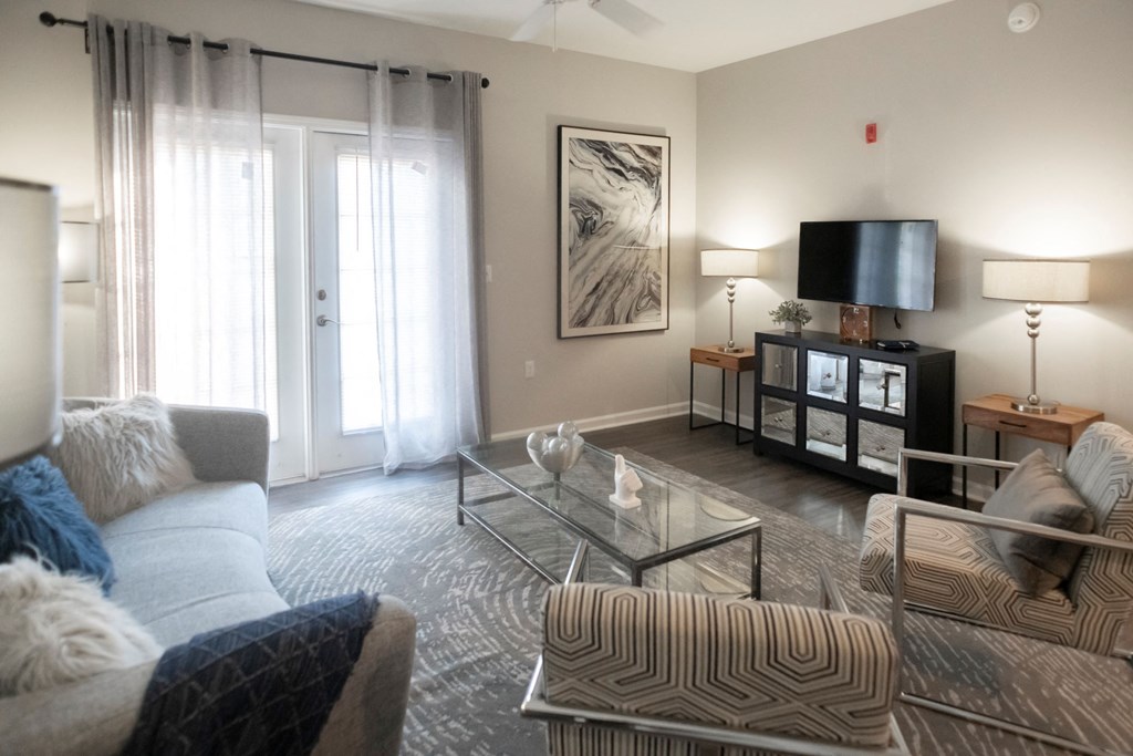 Living Room at One Rocky Ridge Apartment, Georgia