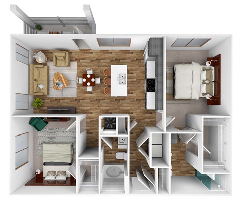 Overton Floor Plan  at City Place, Memphis, 38125