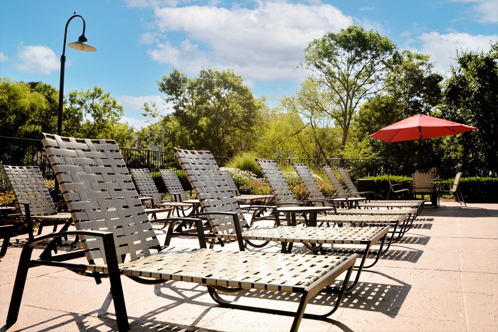 Pool lounge chairs   at Parc 1346 Apartments, Chattanooga, 37421
