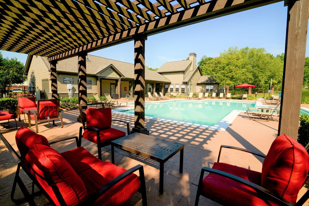 Pool patio  at Parc 1346 Apartments, Chattanooga, 37421