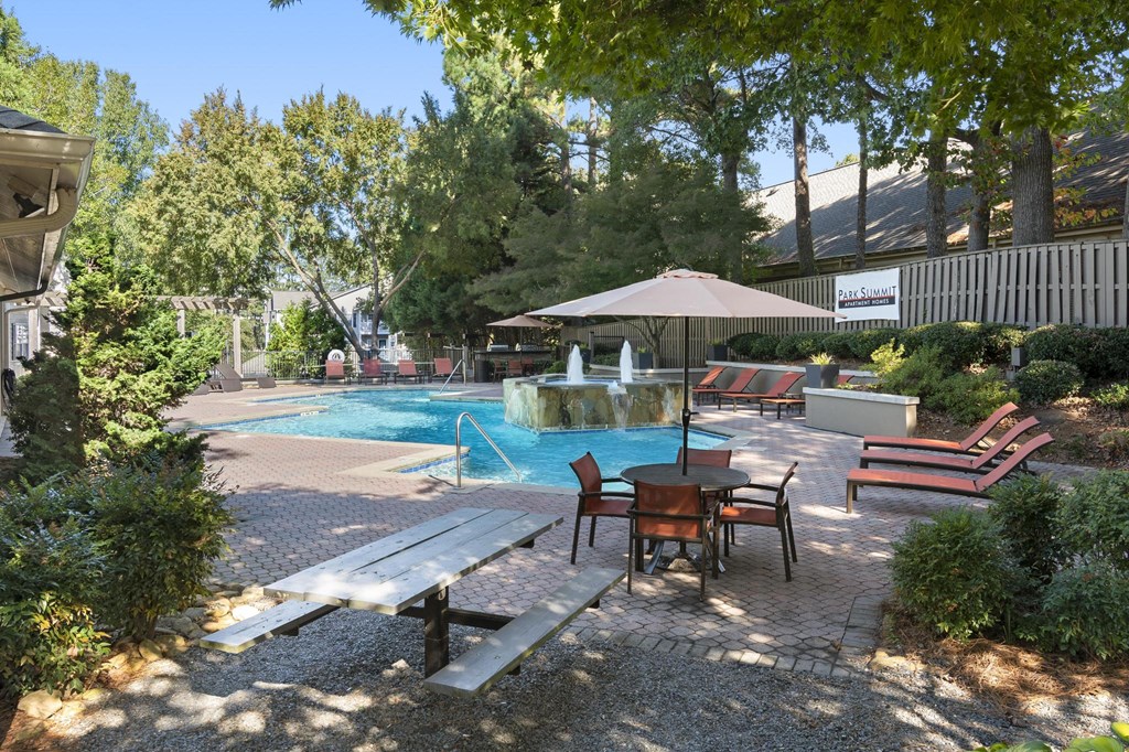 pool umbrella  at Park Summit Apartments in Decatur, GA 30033