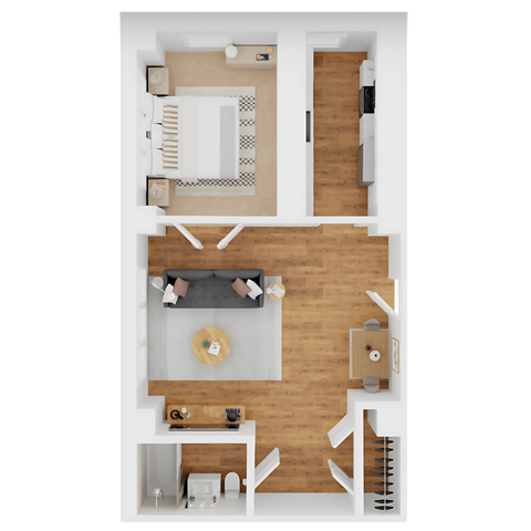 A1 Floor Plan at Parkview Apartments, Memphis, TN 38104