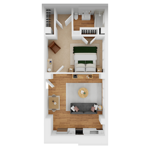 A2 Floor Plan at Parkview Apartments, Memphis, 38104