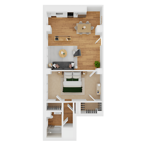 A3 Floor Plan at Parkview Apartments, Memphis, TN