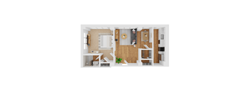 A4 Floor Plan at Parkview Apartments, Tennessee