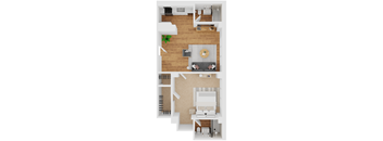 A5 Floor Plan at Parkview Apartments, Tennessee, 38104