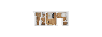 A7 Floor Plan at Parkview Apartments, Tennessee