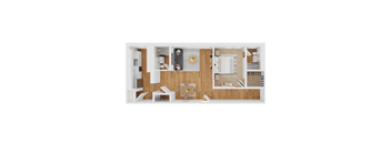 A8 Floor Plan at Parkview Apartments, Tennessee, 38104