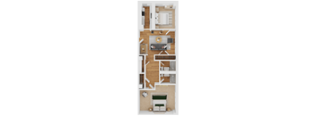 B1 Floor Plan at Parkview Apartments, Memphis, TN 38104