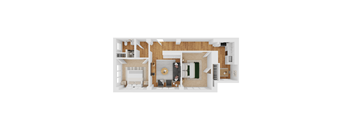 B3 Floor Plan at Parkview Apartments, Memphis, TN