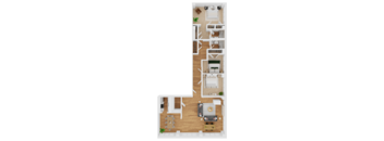 C2 Floor Plan at Parkview Apartments, Memphis