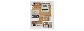 E3 Floor Plan at Parkview Apartments, Memphis, 38104